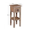 CLASSIC Stand - Τραπεζάκι Βοηθητικό H.55cm - 1 Συρτάρι, Ξύλο Ακακία Φυσικό