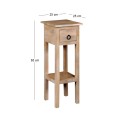 CLASSIC Stand - Τραπεζάκι Βοηθητικό Η.65cm, 1 Συρτάρι, Ξύλο Ακακία Φυσικό