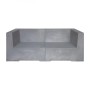 Καναπές κήπου Concrete διθέσιος χρώμα cement grey 166x81x65εκ.