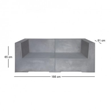 CONCRETE 2θέσιος καναπές Cement Grey