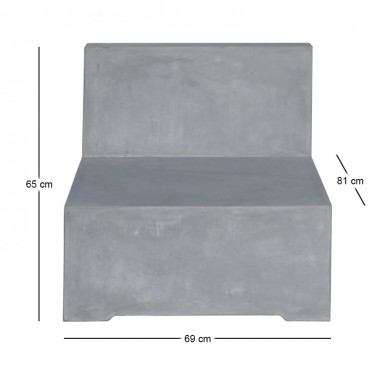 CONCRETE καρέκλα σαλονιού Cement Grey
