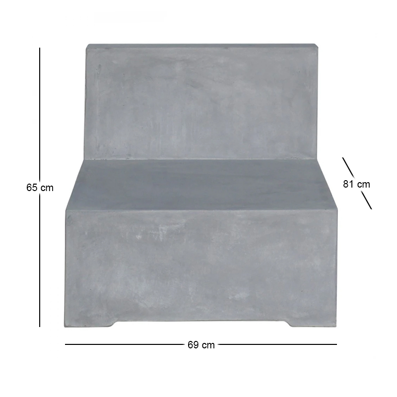 CONCRETE καρέκλα σαλονιού Cement Grey