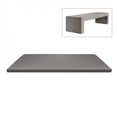 Μαξιλάρι πάγκου Concrete υφασμάτινο water repellent χρώμα γκρι
