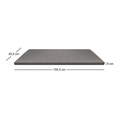 Μαξιλάρι πάγκου Concrete υφασμάτινο water repellent χρώμα γκρι