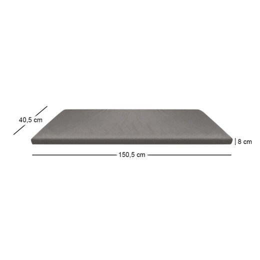 Μαξιλάρι πάγκου Concrete υφασμάτινο water repellent χρώμα γκρι
