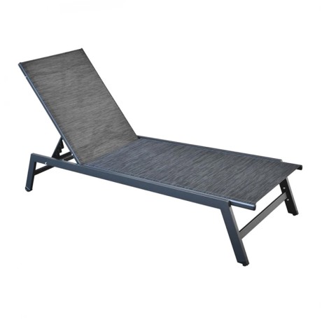 CORTE K/D Lounger Metal Black/Textilene Anthracite