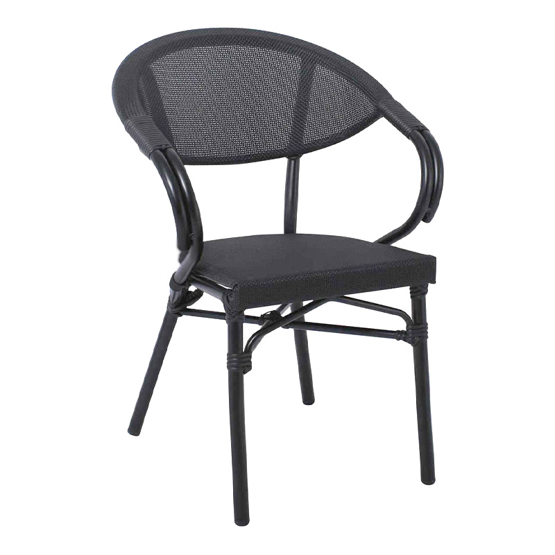 COSTA Armchair Alu Black/Textilene Black
