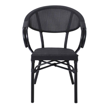 COSTA Armchair Alu Black/Textilene Black