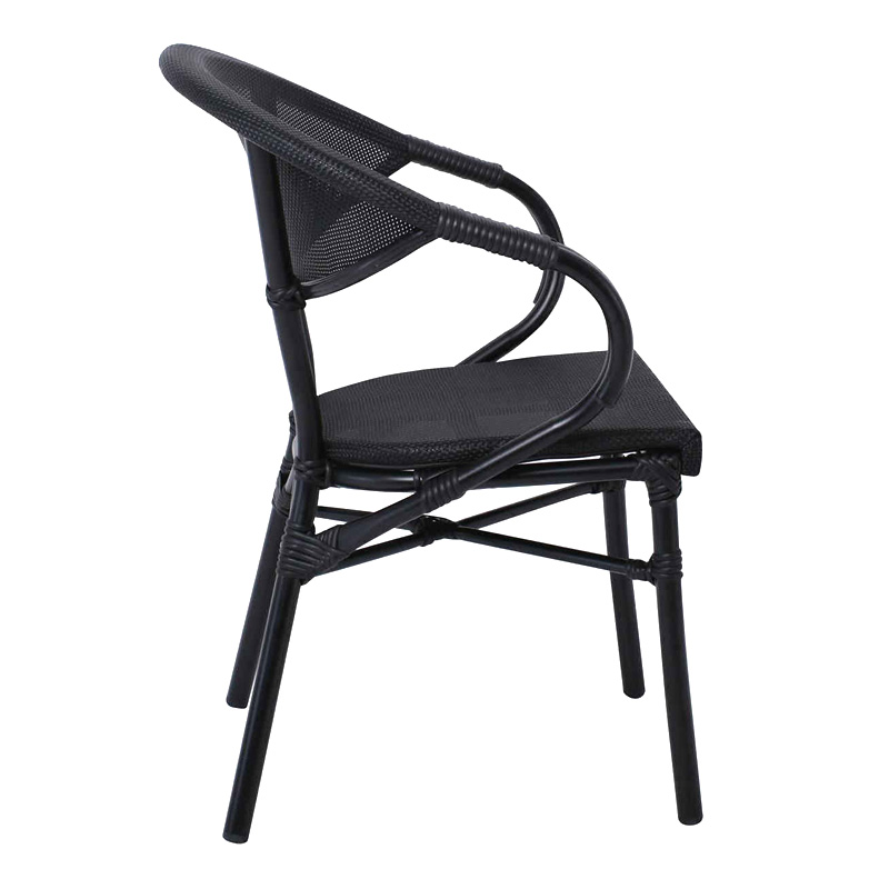 COSTA Armchair Alu Black/Textilene Black
