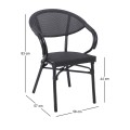 COSTA Armchair Alu Black/Textilene Black