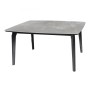 DALIN Table 130x80cm Black Wood/Sintered Stone Grey Marble