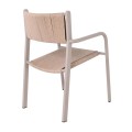DENVER Armchair Alu, Rope Wicker Beige