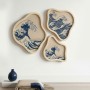 Waves Megapap Wall decoration set of 5 pieces wooden - Mdf natural color