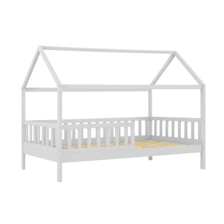 Κρεβάτι παιδικό Dream Montessori ξύλο πεύκου χρώμα λευκό με στρώμα 90x190/19εκ.