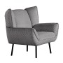 EMERALD Armchair Grey Corduroy Fabric