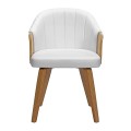 ENZO Armchair Natural/Pu White