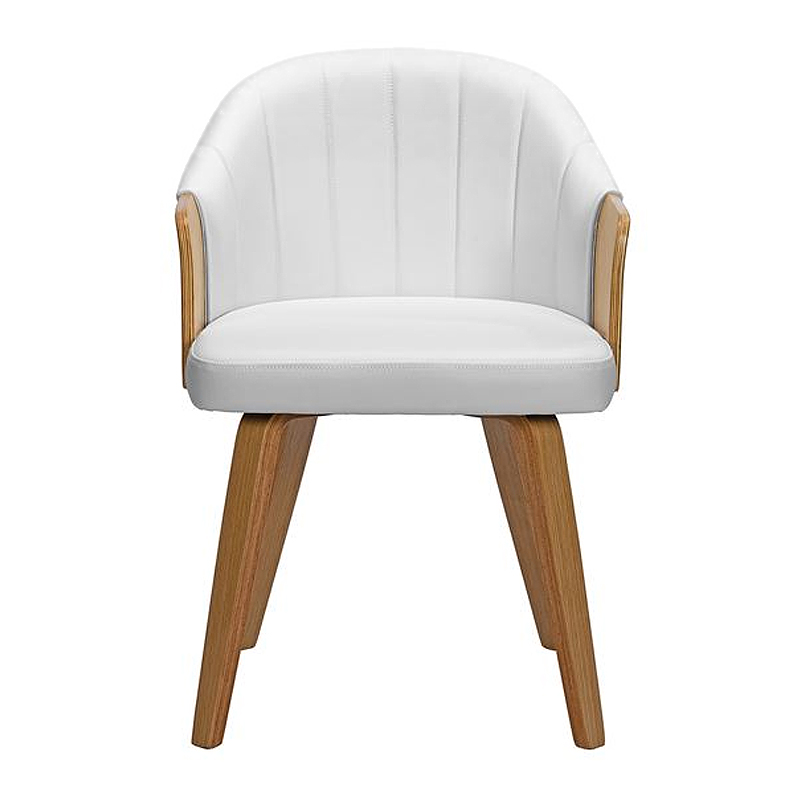 ENZO Armchair Natural/Pu White