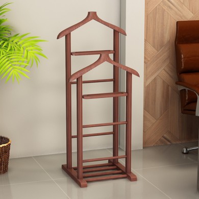 Beta II Megapap wooden floor hanger in walnut color 48x35x120cm.