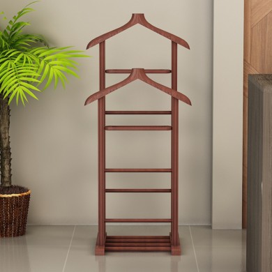 Beta II Megapap wooden floor hanger in walnut color 48x35x120cm.