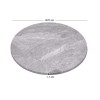 Επιφάνεια Μάρμαρο Sintered Stone, Απόχρωση Grey Marble (MDF για στήριξη βάσης) Φ70cm/11mm
