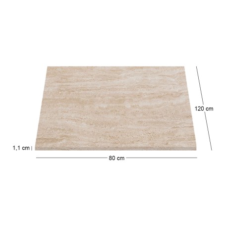 Επιφάνεια τραπεζιού sintered stone χρώμα travertine 80x120εκ.