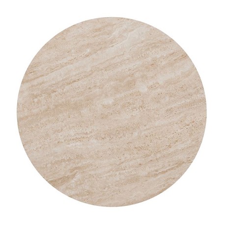 Επιφάνεια τραπεζιού sintered stone χρώμα travertine Φ70εκ.