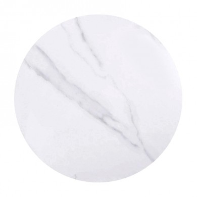 Επιφάνεια Μάρμαρο Sintered Stone, Απόχρωση White Marble (MDF για στήριξη βάσης) Φ60cm/11mm