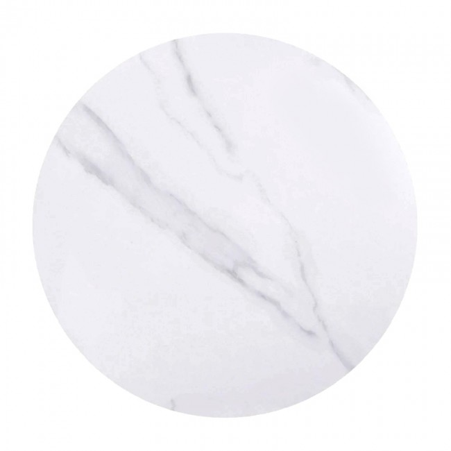 Επιφάνεια Μάρμαρο Sintered Stone, Απόχρωση White Marble (MDF για στήριξη βάσης) Φ60cm/11mm