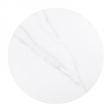 Επιφάνεια Μάρμαρο Sintered Stone, Απόχρωση White Marble (MDF για στήριξη βάσης) Φ70cm/11mm