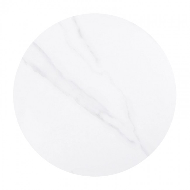 Επιφάνεια Μάρμαρο Sintered Stone, Απόχρωση White Marble (MDF για στήριξη βάσης) Φ70cm/11mm