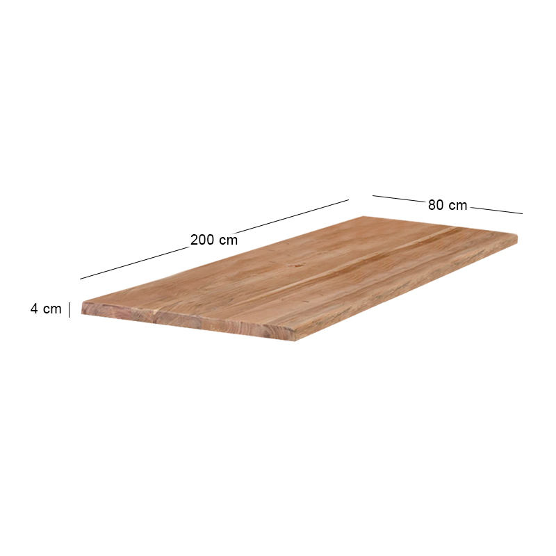 LIZARD-W Table Top 200x80/4cm, Acacia Natural Finish