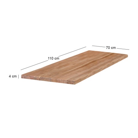 LIZARD Table Top 110x70/4cm, Acacia Natural Finish