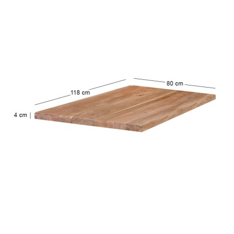 LIZARD Table Top 118x80/4cm, Acacia Natural Finish