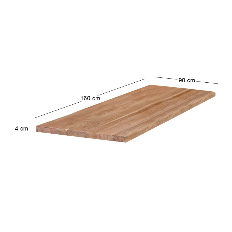 LIZARD Table Top 160x90/4cm, Acacia Natural Finish