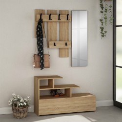 Έπιπλο εισόδου Vesty Megapap χρώμα φυσικό οξιάς 100x30x61εκ.