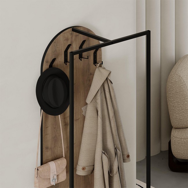 Έπιπλο εισόδου Archy Megapap χρώμα ανοιχτό καρυδί 53x31,7x180εκ.