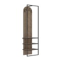 Archy Megapap entrance furniture made of melamine - metal light walnut color 53x31.7x180cm.