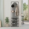 Archy Megapap entrance furniture made of melamine - metal retro grey color 53x31.7x180cm.