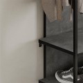 Archy Megapap entrance furniture made of melamine - metal retro grey color 53x31.7x180cm.