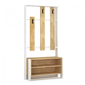 Chester Megapap melamine entrance furniture in oak - white color 90x36x180cm.
