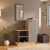Cute Megapap melamine entrance furniture in oak - anthracite color 90x35x95cm.