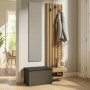 Dumont Megapap melamine coat stand in anthracite - sepet oak color 104.8x35x198cm.