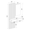 Έπιπλο εισόδου Elois Megapap χρώμα ανθρακί - sepet oak 96,6x26,8x195,5εκ.