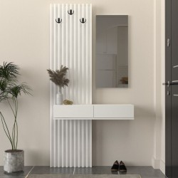 Έπιπλο εισόδου Elois Megapap χρώμα λευκό 96,6x26,8x195,5εκ. Έπιπλο εισόδου Elois Megapap χρώμα λευκό 96,6x26,8x195,5εκ.