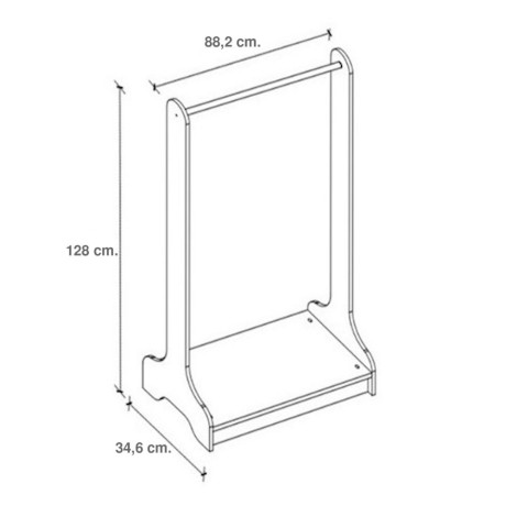 Έπιπλο εισόδου Glimer Megapap χρώμα λευκό 88,2x34,6x128εκ.