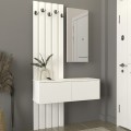Kanso Megapap melamine coat stand in white color 100x35x19637cm.