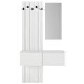 Kanso Megapap melamine coat stand in white color 100x35x19637cm.