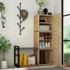 Mello Megapap melamine hallway stand with hanger in oak color 109x39x149cm.