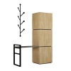 Mello Megapap melamine hallway stand with hanger in oak color 109x39x149cm.