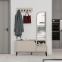 Έπιπλο εισόδου Mila Megapap με κρεμάστρα χρώμα sandstone120x37x171,6εκ.